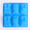 Hot Sale 6 Cups Car Shaped Silicone Cake Mold